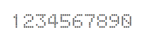 5×7数字点阵字体 ddN57AA457