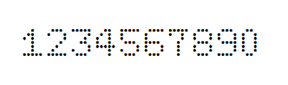 5×7数字点阵字体 ddN57AA46