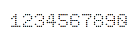 5×7数字点阵字体 ddN57AA469