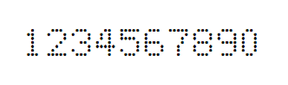 5×7数字点阵字体 ddN57AA47