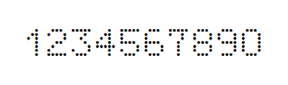 5×7数字点阵字体 ddN57AA485