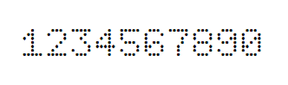 5×7数字点阵字体 ddN57AA487