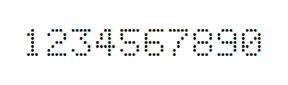 5×7数字点阵字体 ddN57AA518