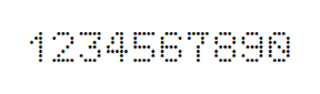 5×7数字点阵字体 ddN57AA555