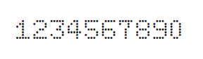 5×7数字点阵字体 ddN57AA560