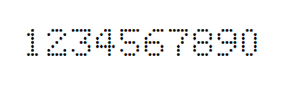 5×7数字点阵字体 ddN57AA6