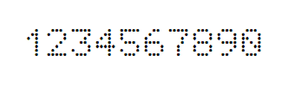 5×7数字点阵字体 ddN57AA610