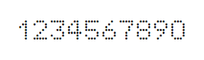 5×7数字点阵字体 ddN57AA612