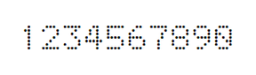 5×7数字点阵字体 ddN57AA615