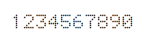 5×7数字点阵字体 ddN57AA634