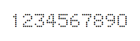 5×7数字点阵字体 ddN57AA636