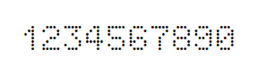 5×7数字点阵字体 ddN57AA643