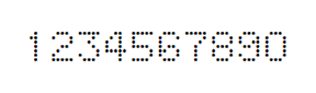 5×7数字点阵字体 ddN57AA648