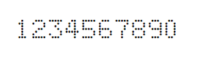 5×7数字点阵字体 ddN57AA650