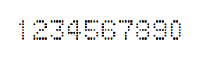 5×7数字点阵字体 ddN57AA659