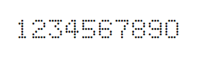 5×7数字点阵字体 ddN57AA666