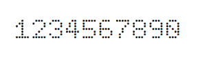 5×7数字点阵字体 ddN57AA670