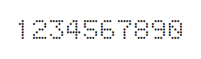 5×7数字点阵字体 ddN57AA682