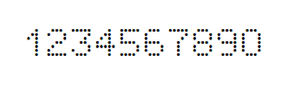 5×7数字点阵字体 ddN57AA689