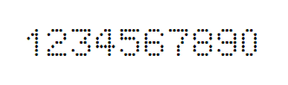 5×7数字点阵字体 ddN57AA716