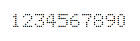 5×7数字点阵字体 ddN57AA718