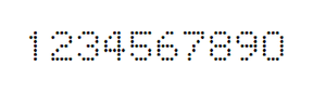 5×7数字点阵字体 ddN57AA727