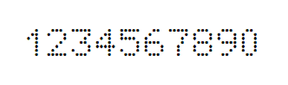 5×7数字点阵字体 ddN57AA732