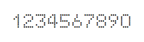 5×7数字点阵字体 ddN57AA737