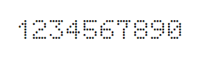 5×7数字点阵字体 ddN57AA738