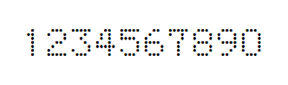 5×7数字点阵字体 ddN57AA741