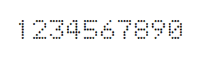 5×7数字点阵字体 ddN57AA745