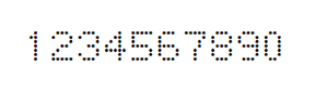 5×7数字点阵字体 ddN57AA747