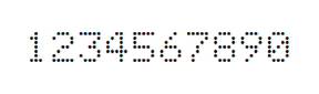 5×7数字点阵字体 ddN57AA748