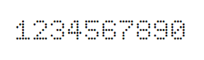 5×7数字点阵字体 ddN57AA750