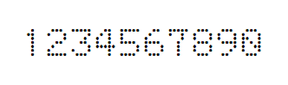 5×7数字点阵字体 ddN57AA758