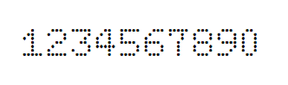 5×7数字点阵字体 ddN57AA760