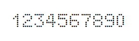 5×7数字点阵字体 ddN57AA766