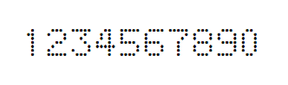 5×7数字点阵字体 ddN57AA791