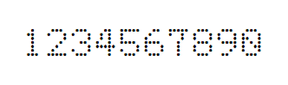 5×7数字点阵字体 ddN57AA793