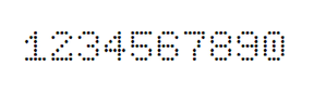 5×7数字点阵字体 ddN57AA8