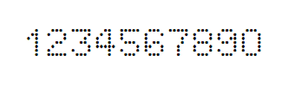 5×7数字点阵字体 ddN57AA818