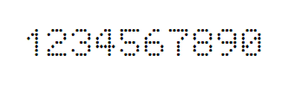 5×7数字点阵字体 ddN57AA837