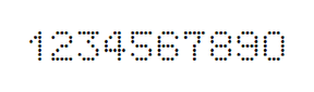 5×7数字点阵字体 ddN57AA886