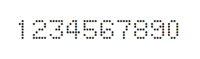 5×7数字点阵字体 ddN57AA894