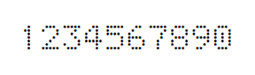 5×7数字点阵字体 ddN57AA9