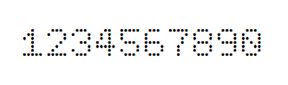 5×7数字点阵字体 ddN57AA905