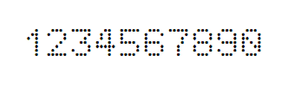 5×7数字点阵字体 ddN57AA915