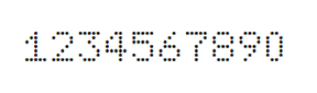 5×7数字点阵字体 ddN57AA999